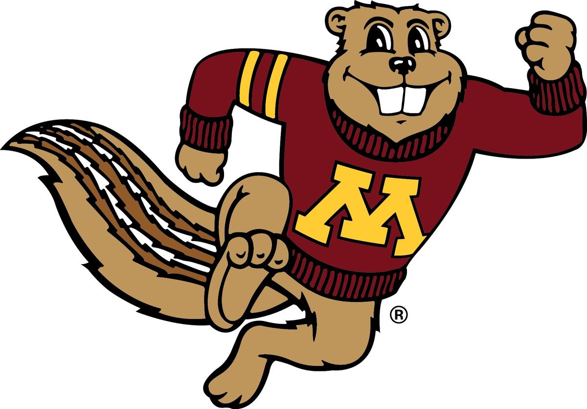 Goldy the Gopher running to apply to the McCaghey Lab